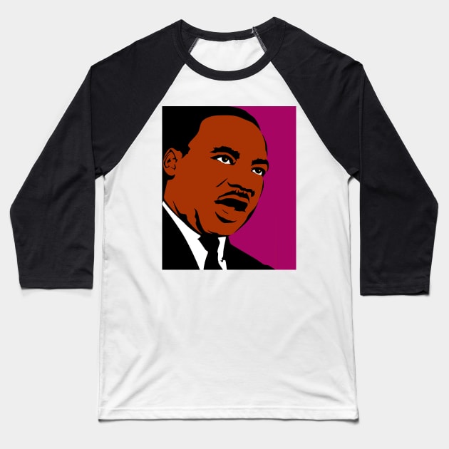 MLK Baseball T-Shirt by truthtopower